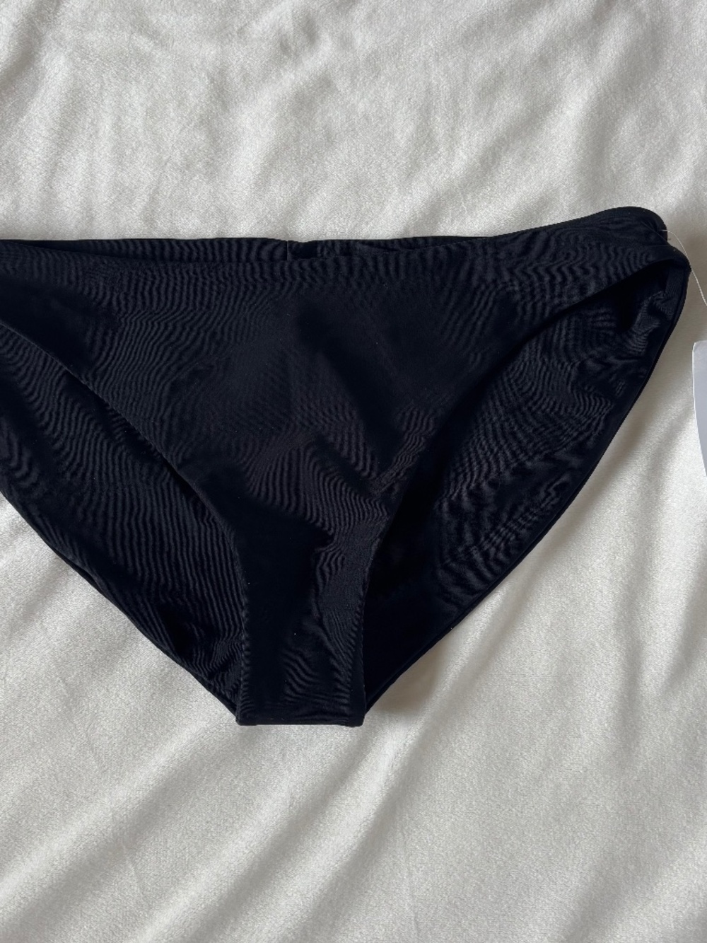 Fused Hawaii Bikini Bottom Solid Black Slip-on Fully Lined Women's Size L NWT
